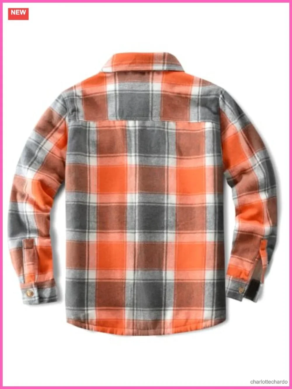 Men's Cotton Sherpa Lined Flannel Shirt Jacket Plaid Button Down